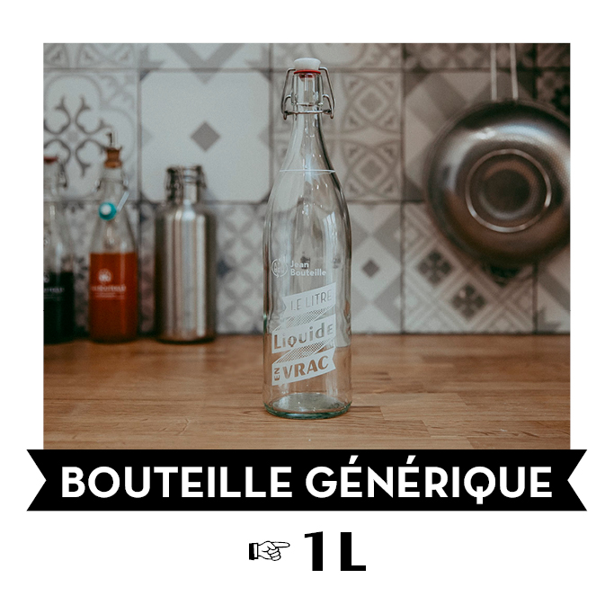 Bouteille verre - 1L - générique - &quot;Liquide en vrac&quot;