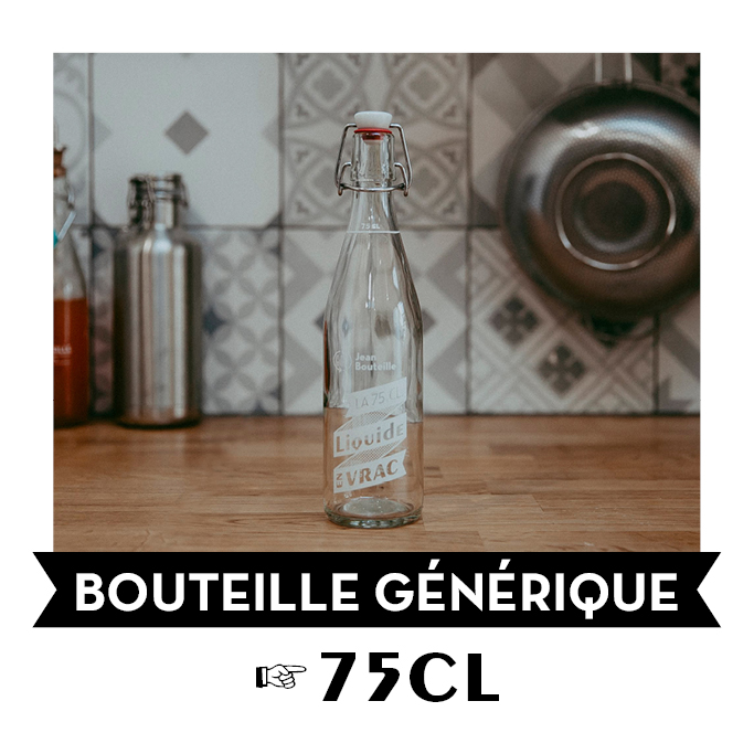 Bouteille verre - 75cl - générique - &quot;Liquide en vrac&quot;