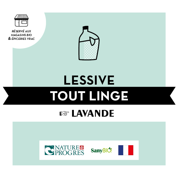 Lessive liquide - Tout linge - Lavande - Sanybio - BIB10L