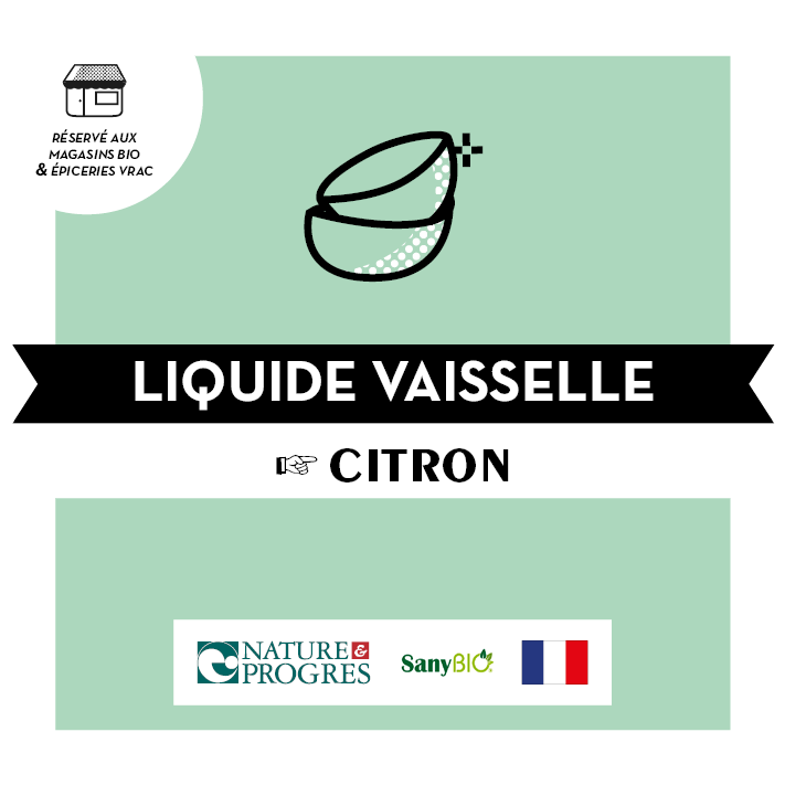 Liquide vaisselle - Citron -Sanybio - BIB10L