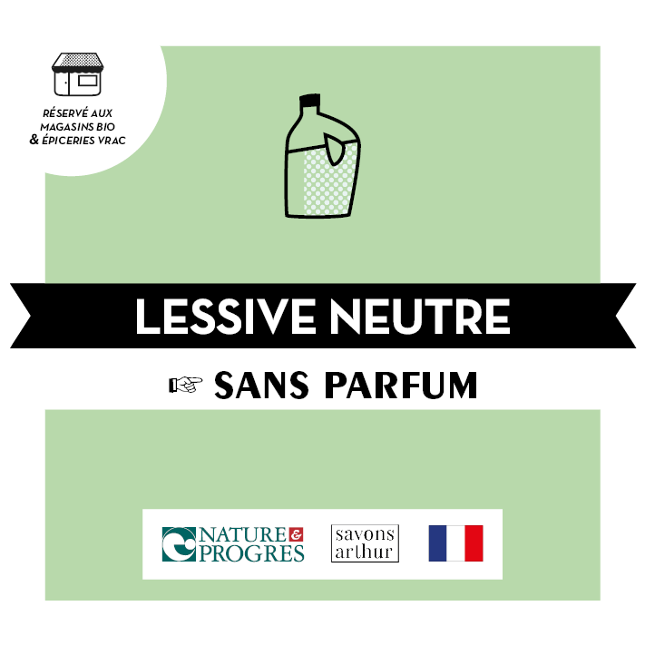 Lessive neutre - Sans parfum - Savons Arthur - BIB10L